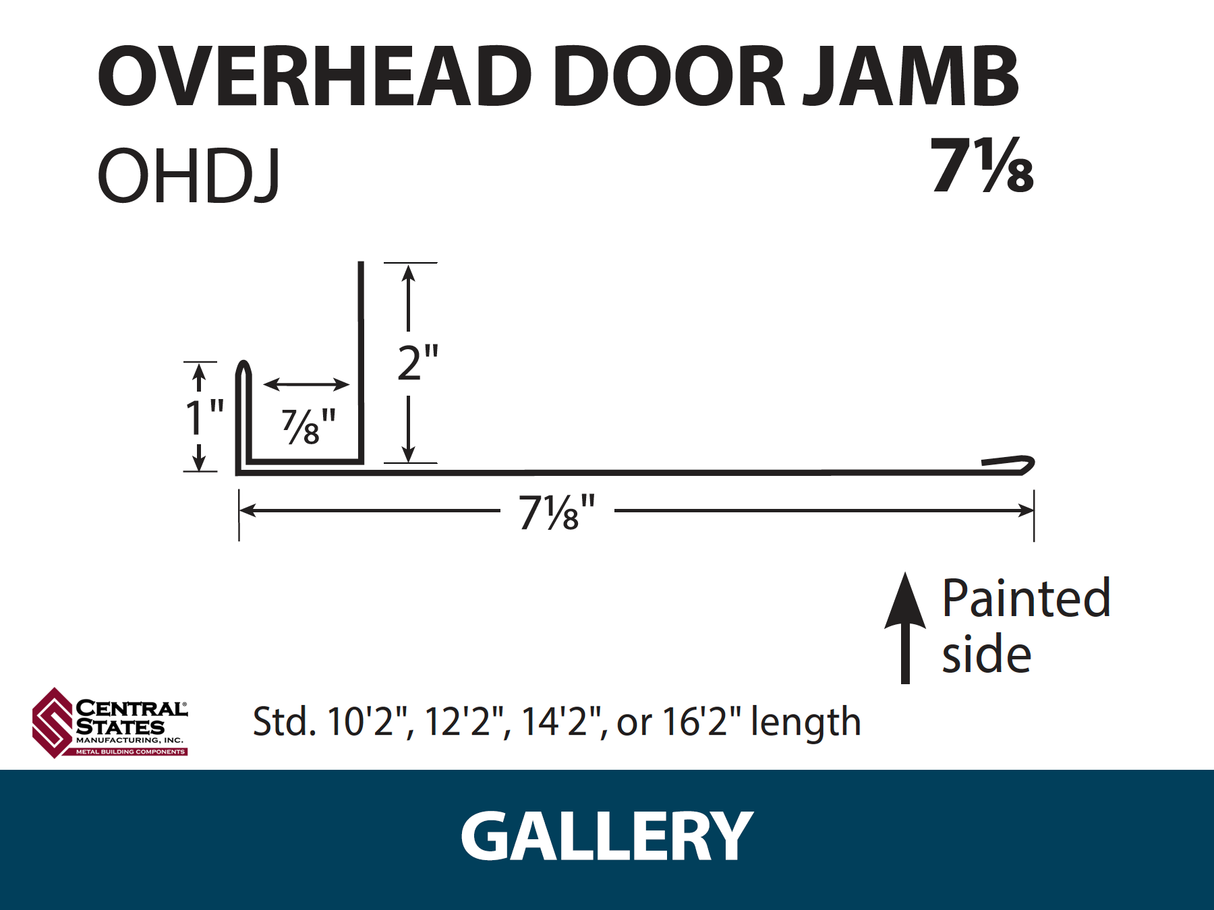 Overhead Door Trim (Various Lengths) - 29 ga.