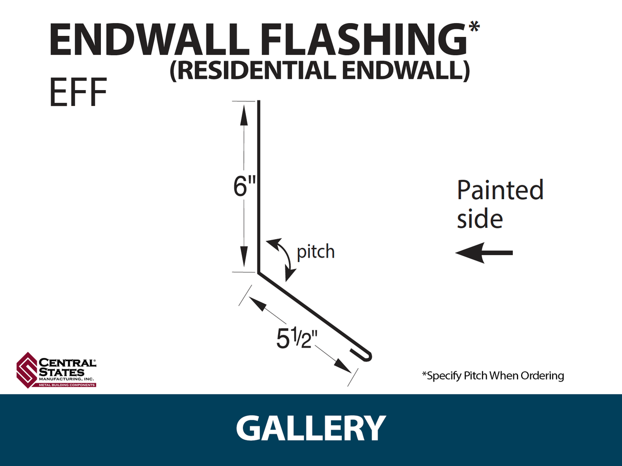 Endwall Flashing - Residential Endwall 10'2" - 29 ga.