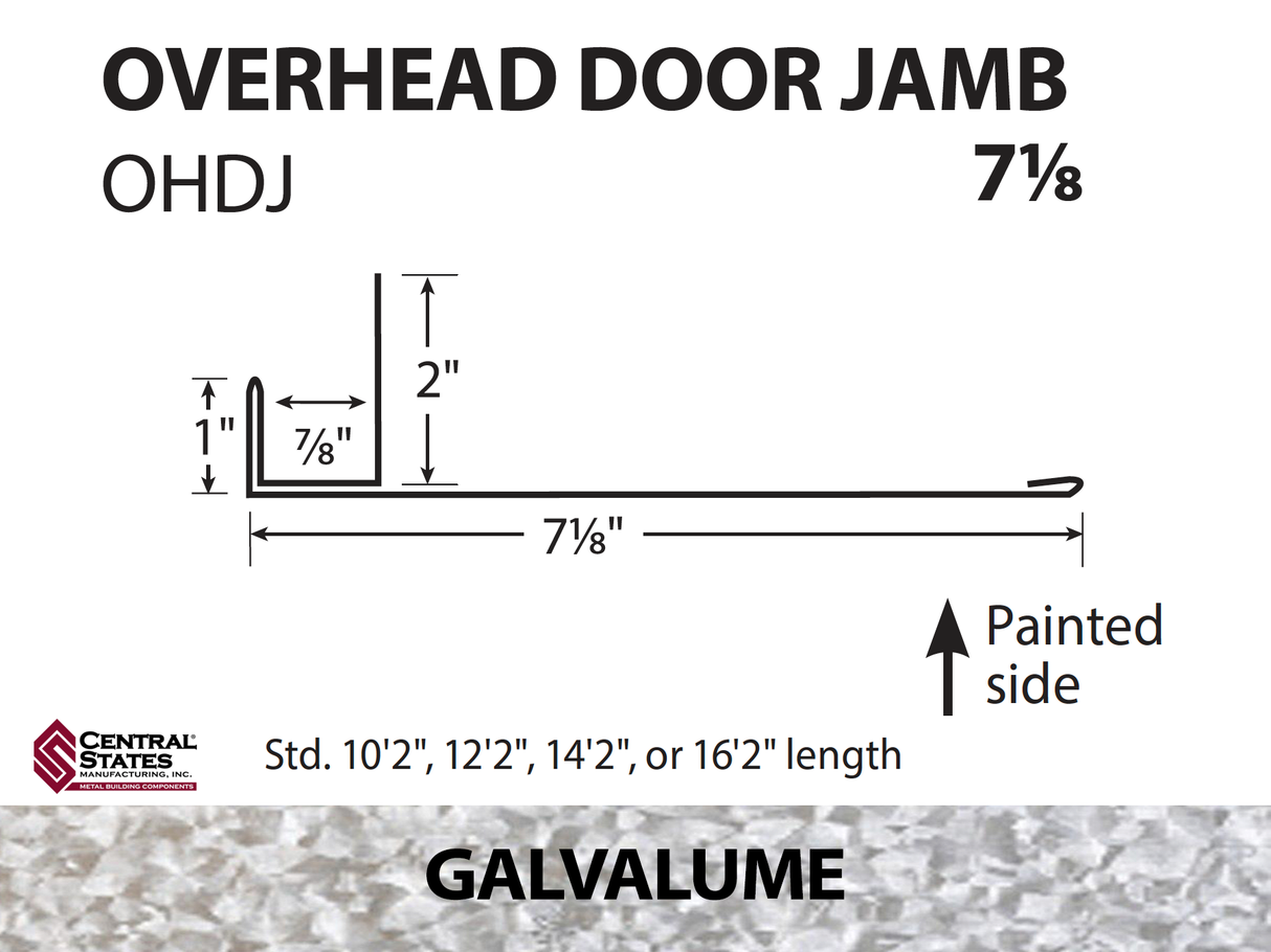 Overhead Door Trim (Various Lengths) - 29 ga.