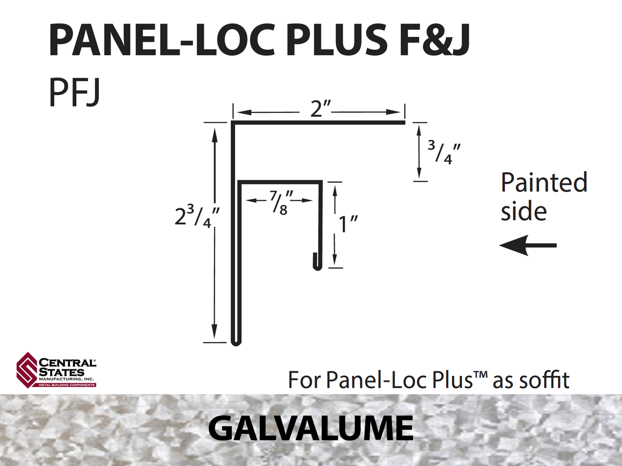 Panel-Loc Plus™ C&T Trim 10'2" - 29 ga.