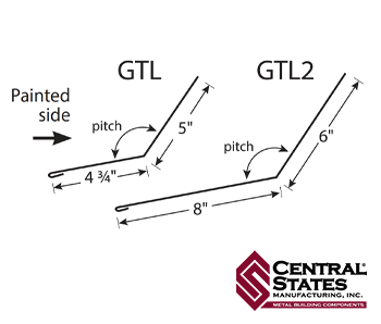 Gambrel Trim Lower - Transition Flashing 10'2" - 29 ga.