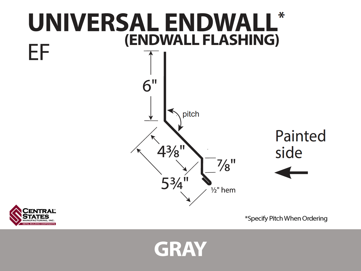 Universal Endwall 10'2" - 29 ga.