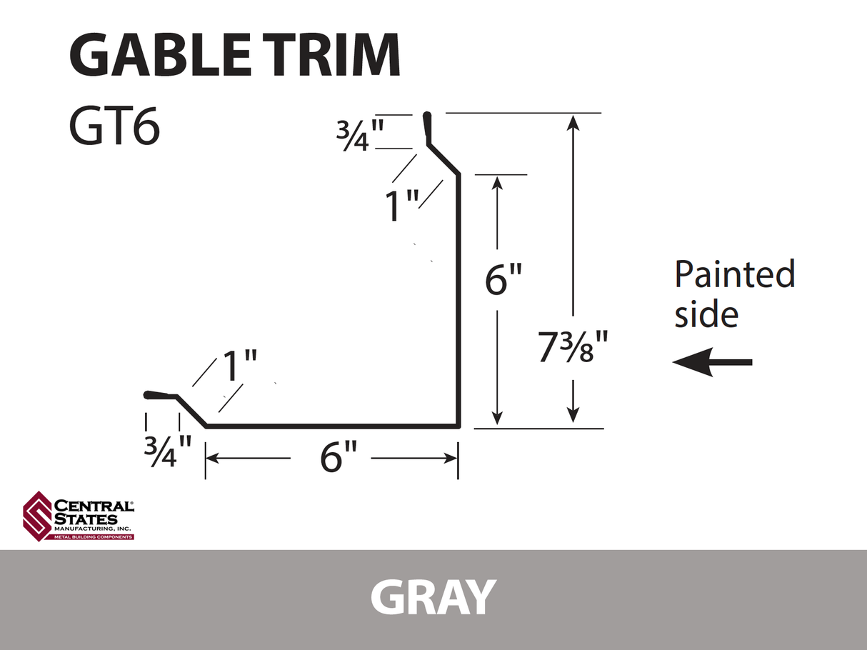 Gable Trim 10'2" - 29 ga.