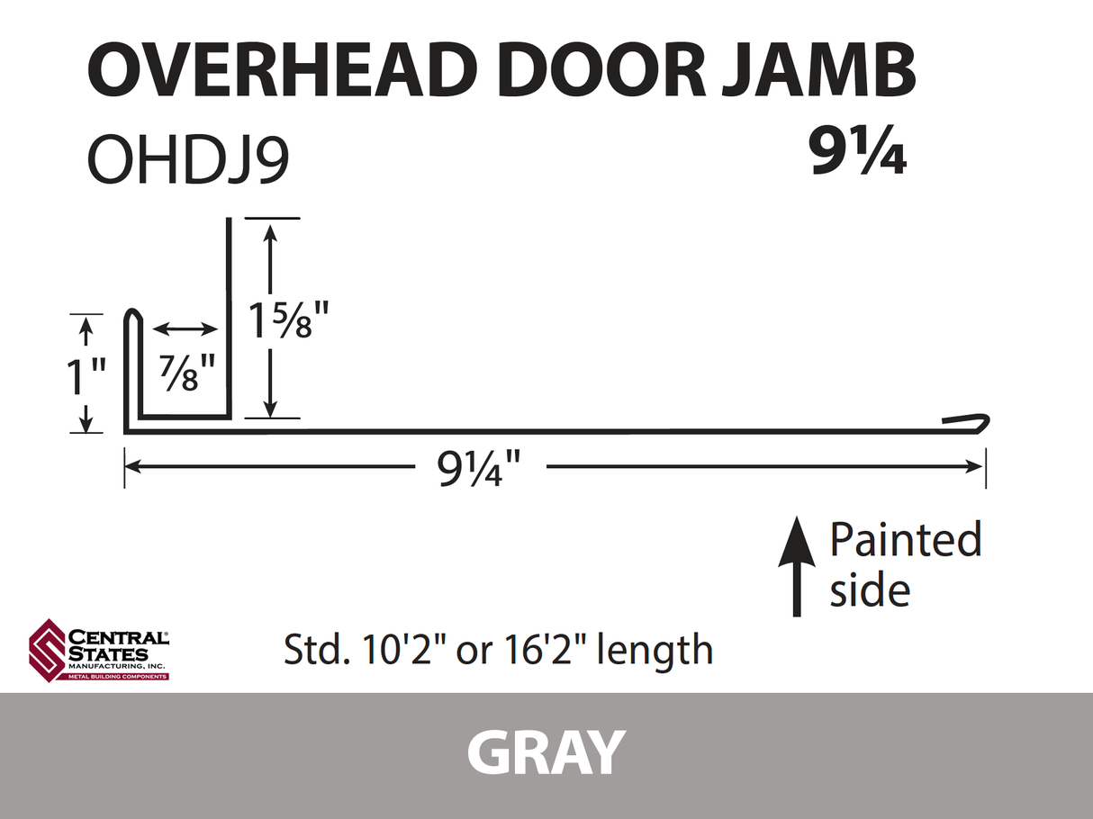 Overhead Door Trim (Various Lengths) - 29 ga.