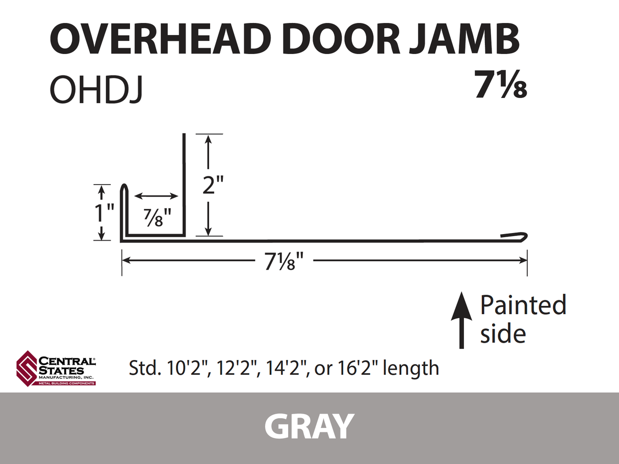 Overhead Door Trim (Various Lengths) - 29 ga.