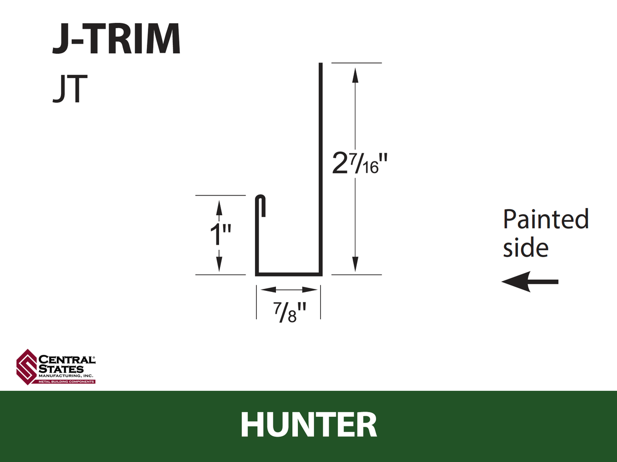 J-Channel 10'2" - 29 ga.
