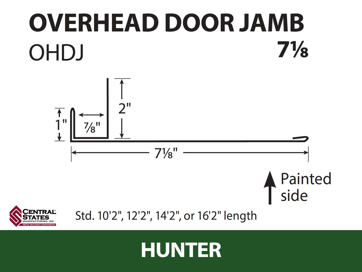 Overhead Door Trim (Various Lengths) - 29 ga.