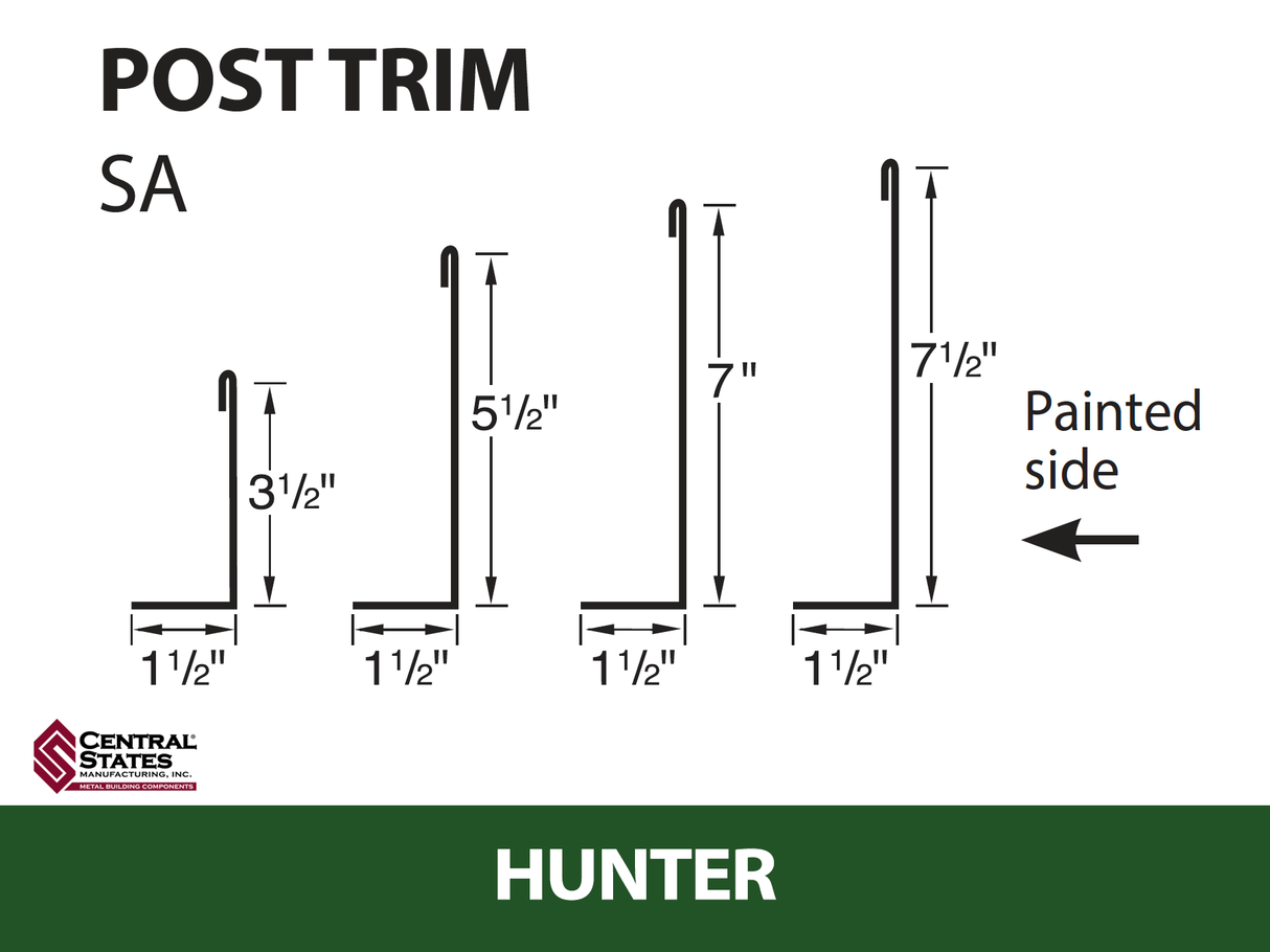 Post Trim 10'2" - 29 ga. (Various Widths)
