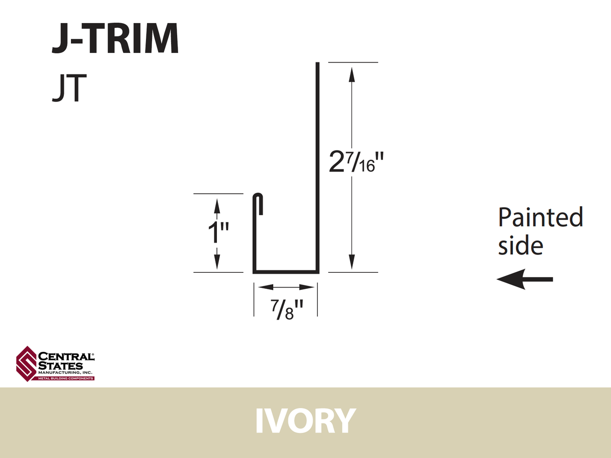 J-Channel 10'2" - 29 ga.