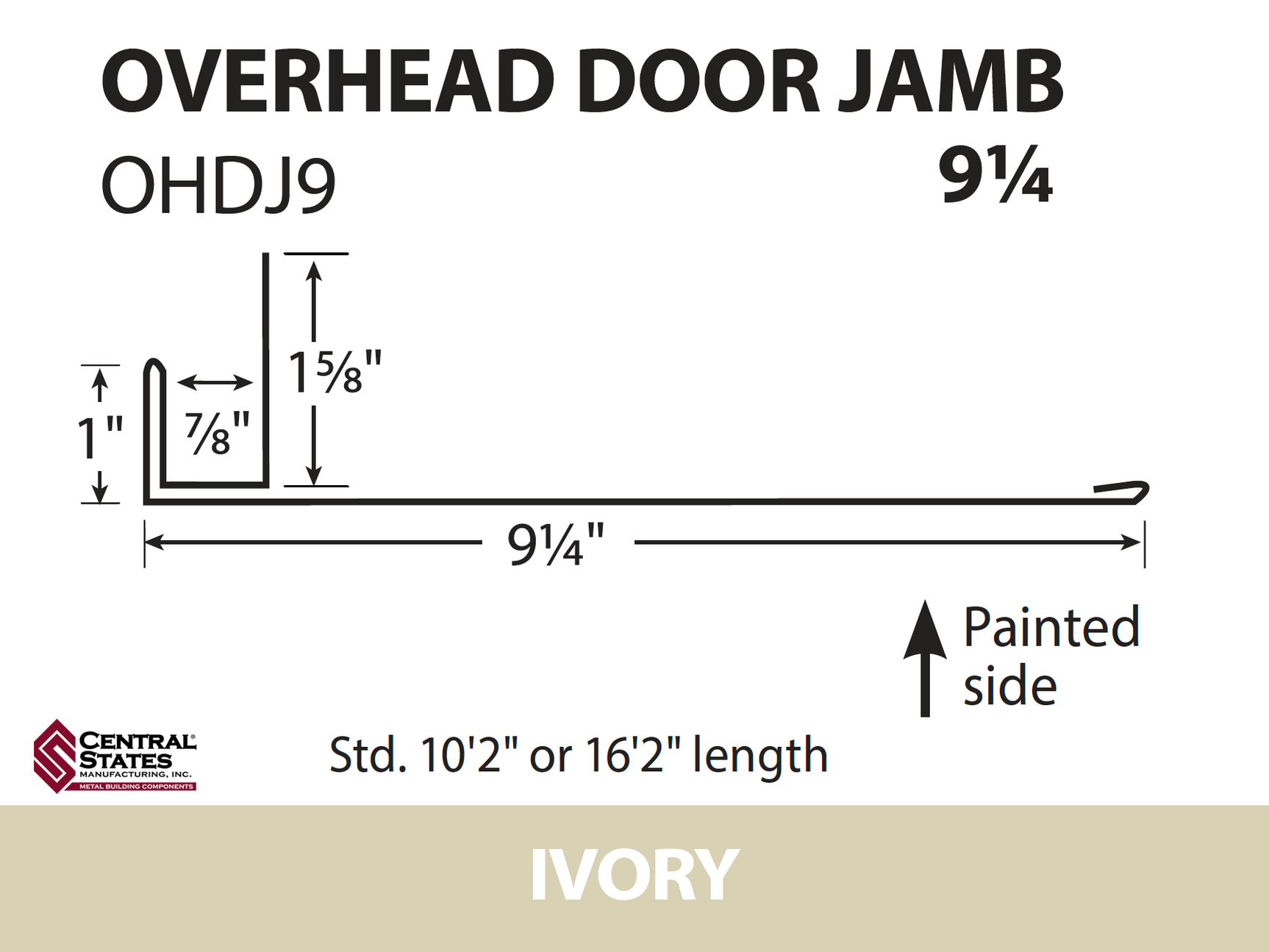 Overhead Door Trim (Multiple Sizes)