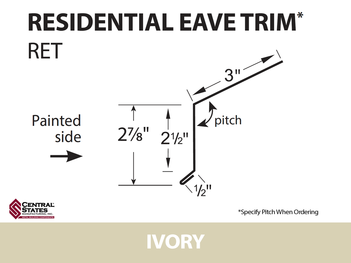 Residential Eave 10'2" - 29 ga.