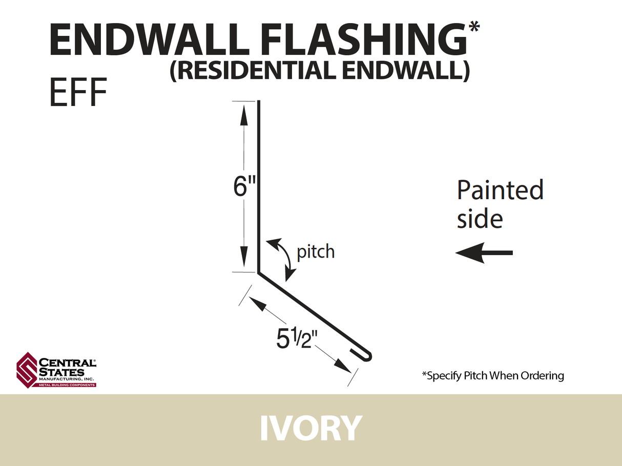 Endwall Flashing - Residential Endwall 10'2" - 29 ga.