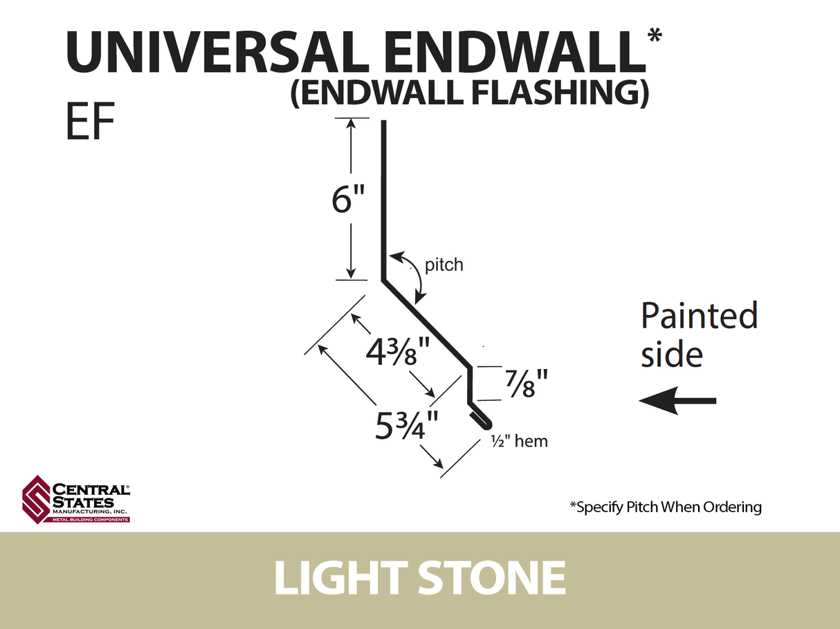 Universal Endwall 10'2" - 29 ga.