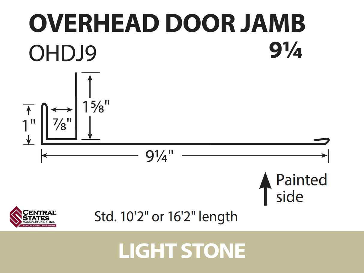Overhead Door Trim (Various Lengths) - 29 ga.