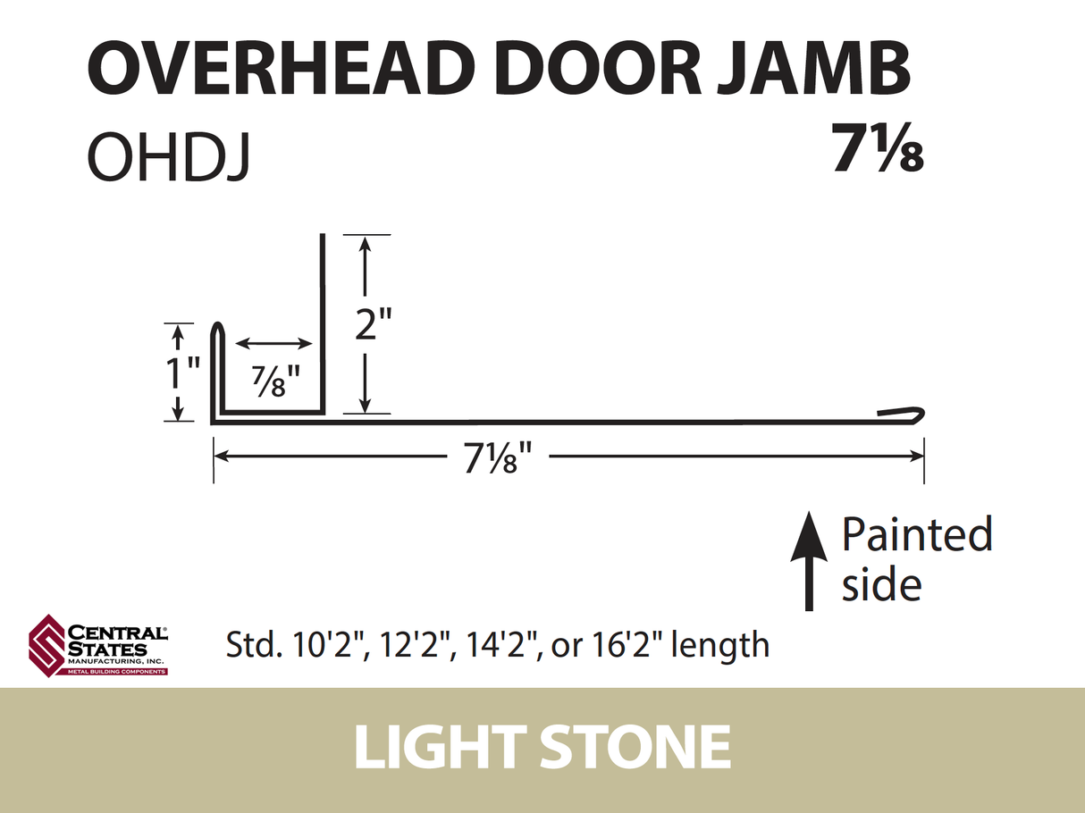 Overhead Door Trim (Various Lengths) - 29 ga.
