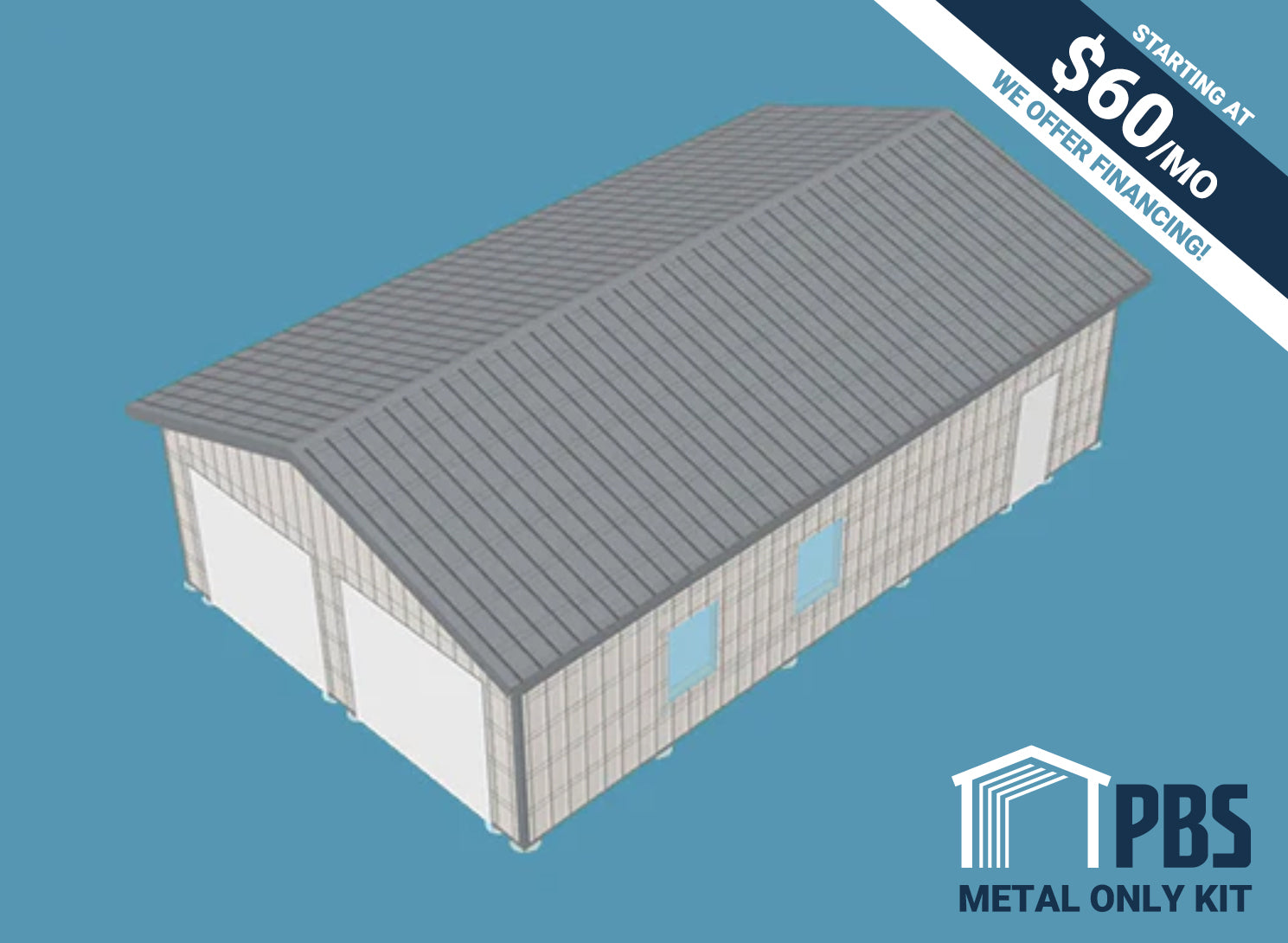 Pole Building Exterior Kit - 24x40x10 (METAL ONLY)
