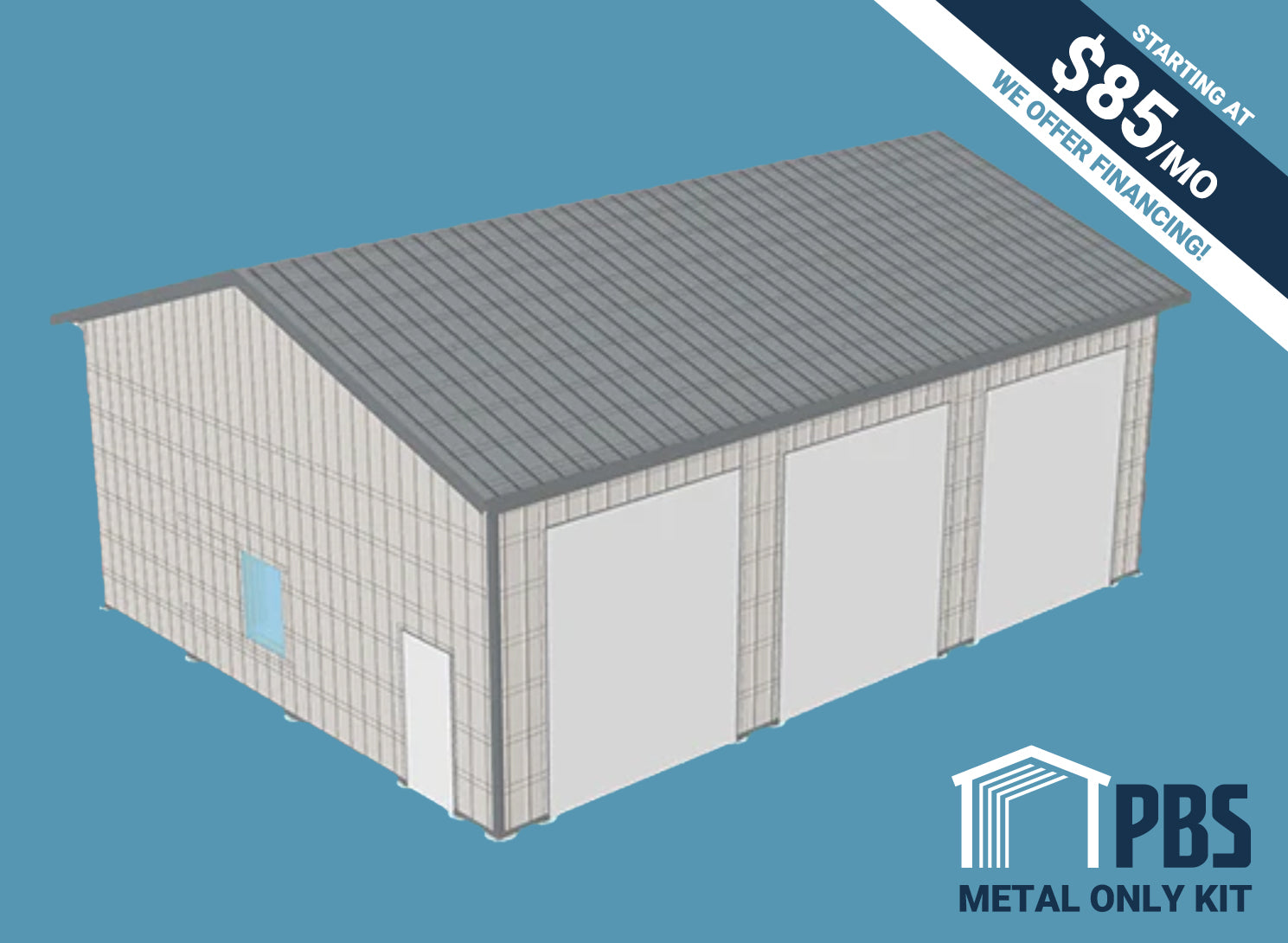 Pole Building Exterior Kit - 30x40x14 (METAL ONLY)