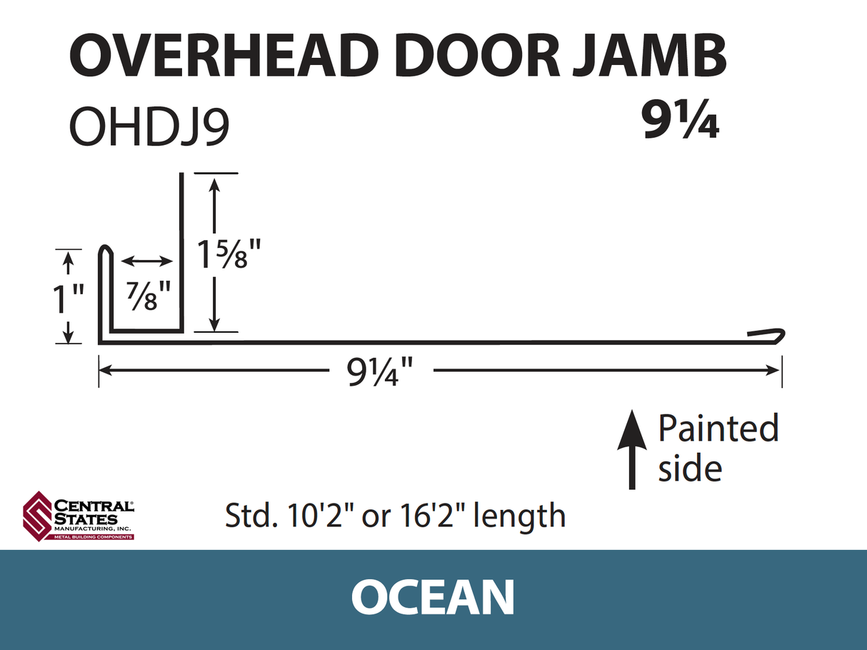 Overhead Door Trim (Various Lengths) - 29 ga.
