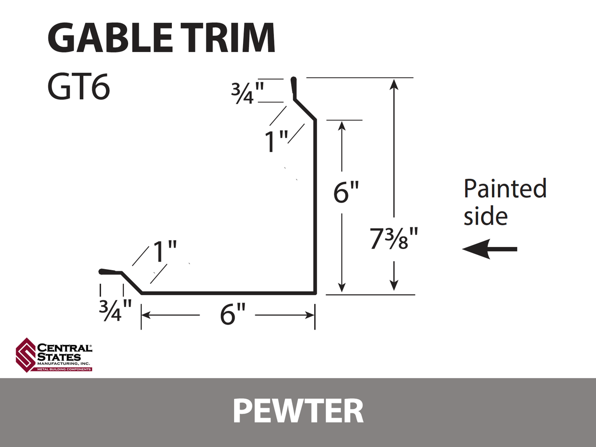 Gable Trim 10'2" - 29 ga.