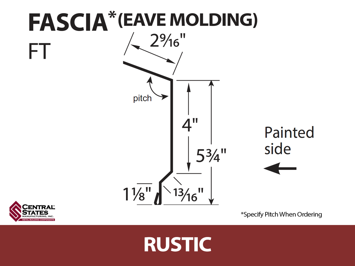 Eave Molding 10'2" - Fascia - 29 ga.