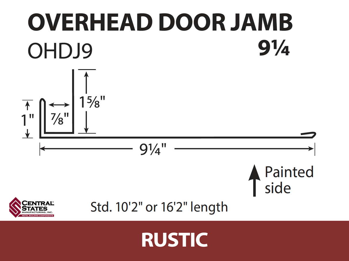 Overhead Door Trim (Various Lengths) - 29 ga.