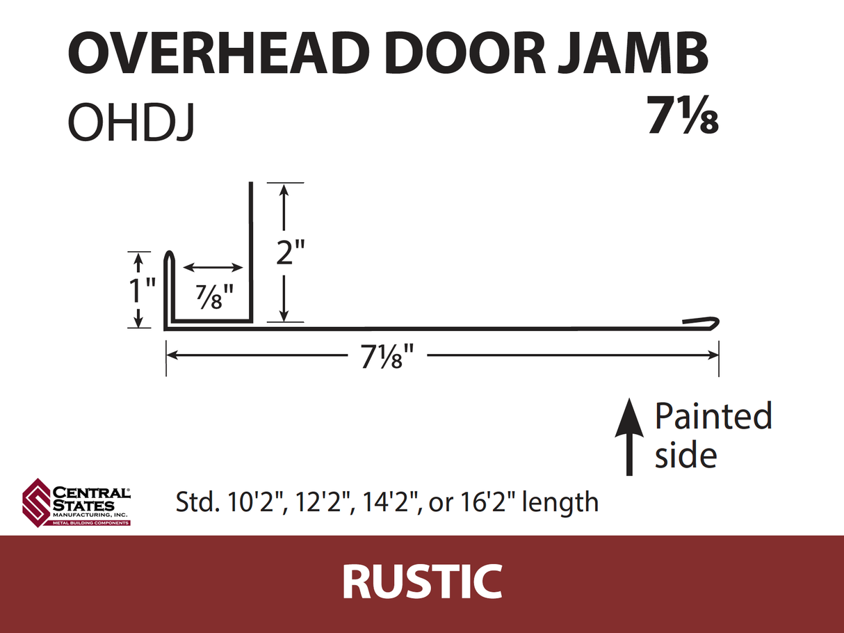 Overhead Door Trim (Various Lengths) - 29 ga.