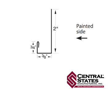 Soffit J-Channel 10'2" - 29 ga.