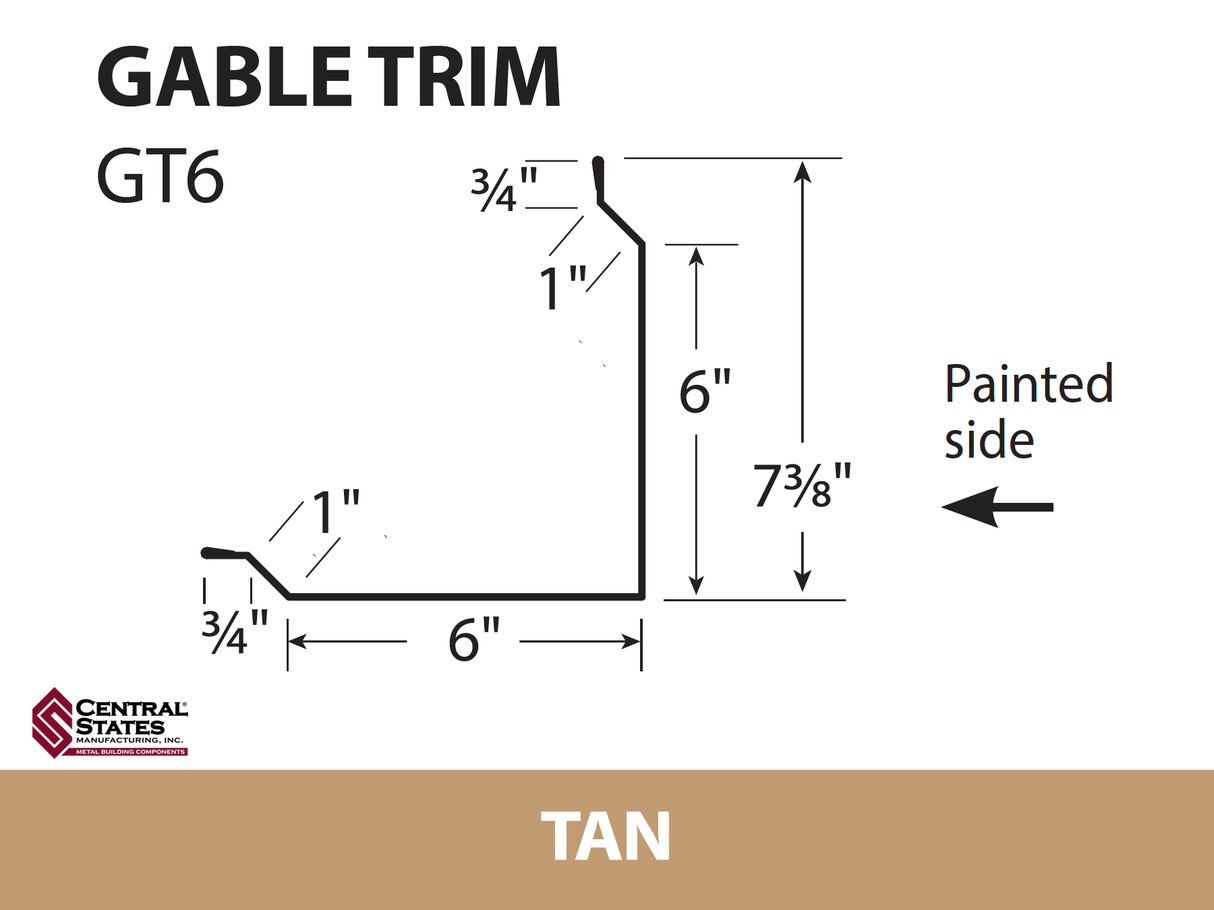 Gable Trim 10'2" - 29 ga.