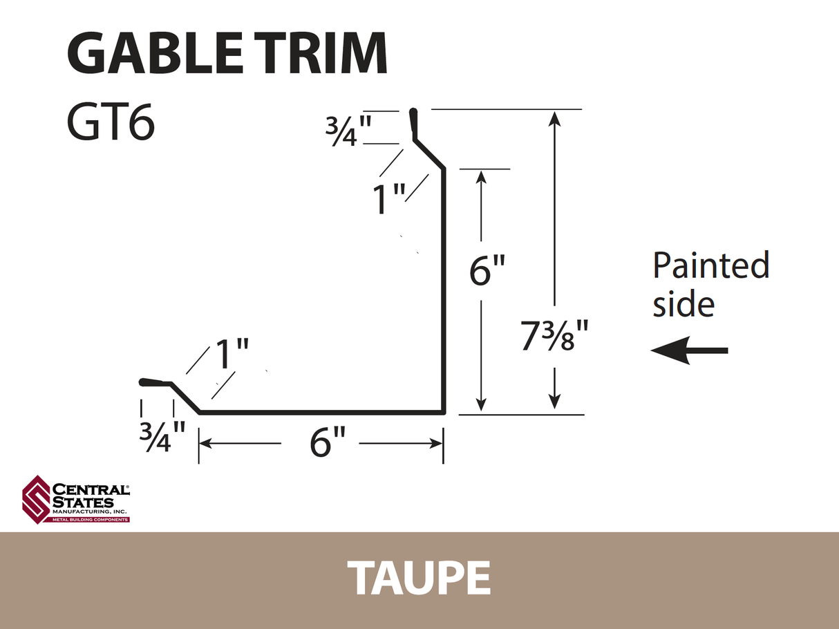 Gable Trim 10'2" - 29 ga.