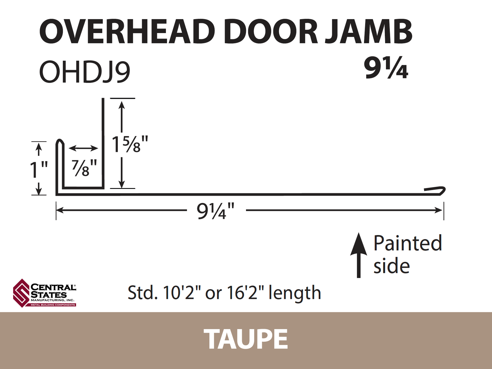 Overhead Door Trim (Multiple Sizes)
