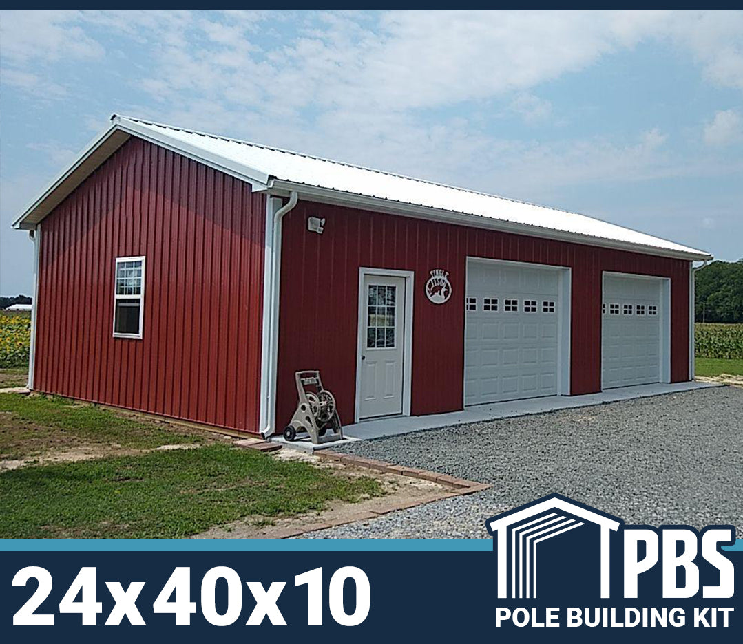 2-Car Garage with Shop - 24x40x10