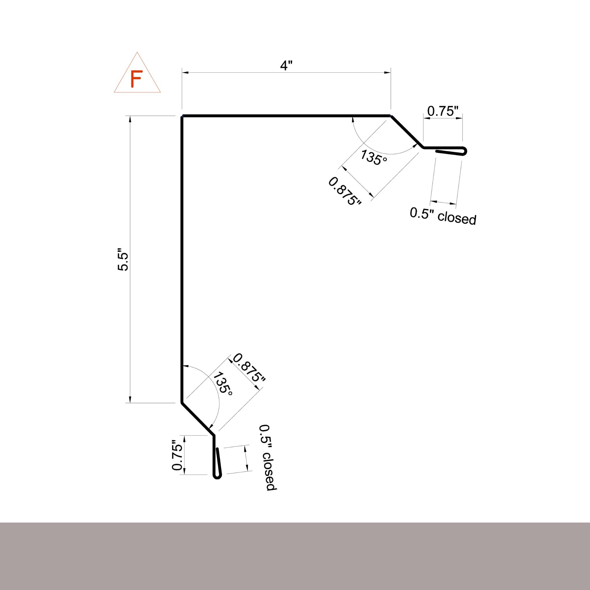 MasterRib® Post Frame Rake Trim (Gable Trim) - 29 ga. - 10'2"