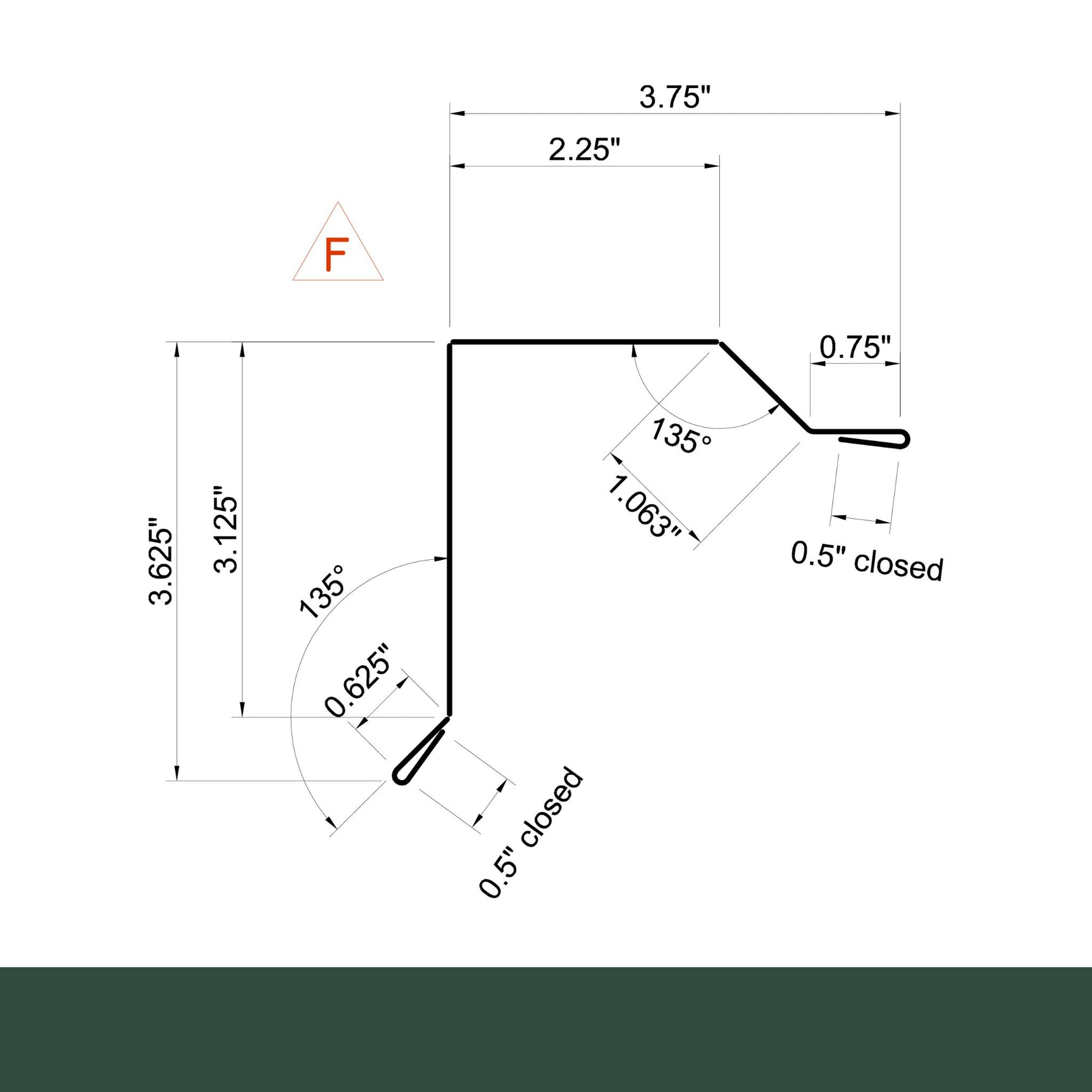 MasterRib® Rake Trim - 29 ga. - 10'2''