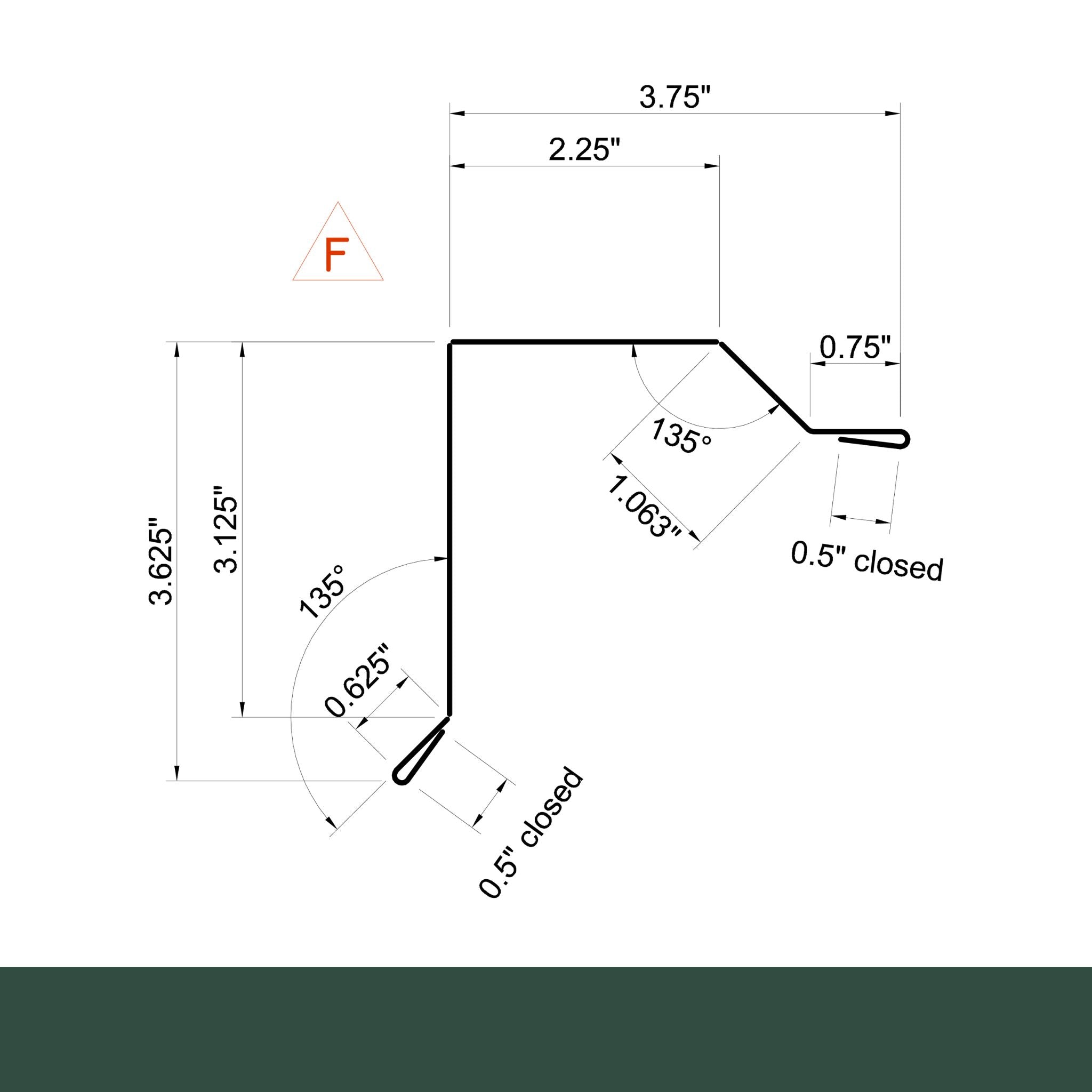 MasterRib® Rake Trim - 29 ga. - 10'2''