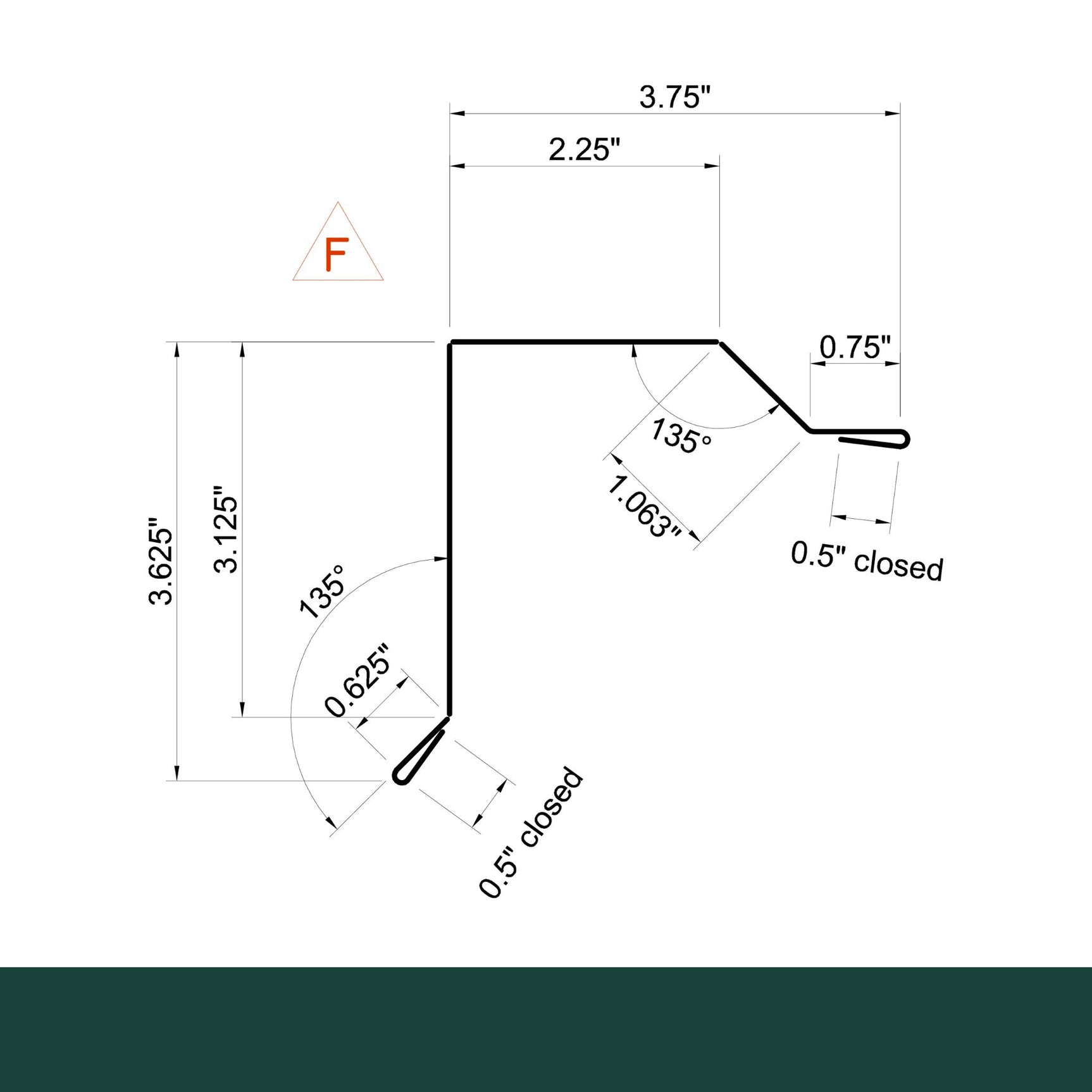 MasterRib® Rake Trim - 29 ga. - 10'2''