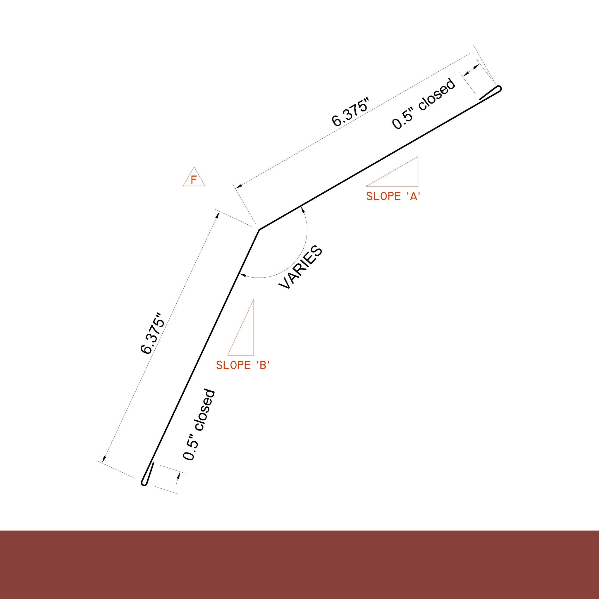 MasterRib® Upper Gambrel Flashing - 29 ga. - 10'2"