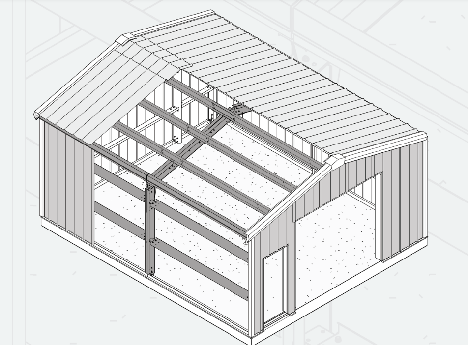 Centra™ Series Bolt-Up Steel Building - 20x24x10