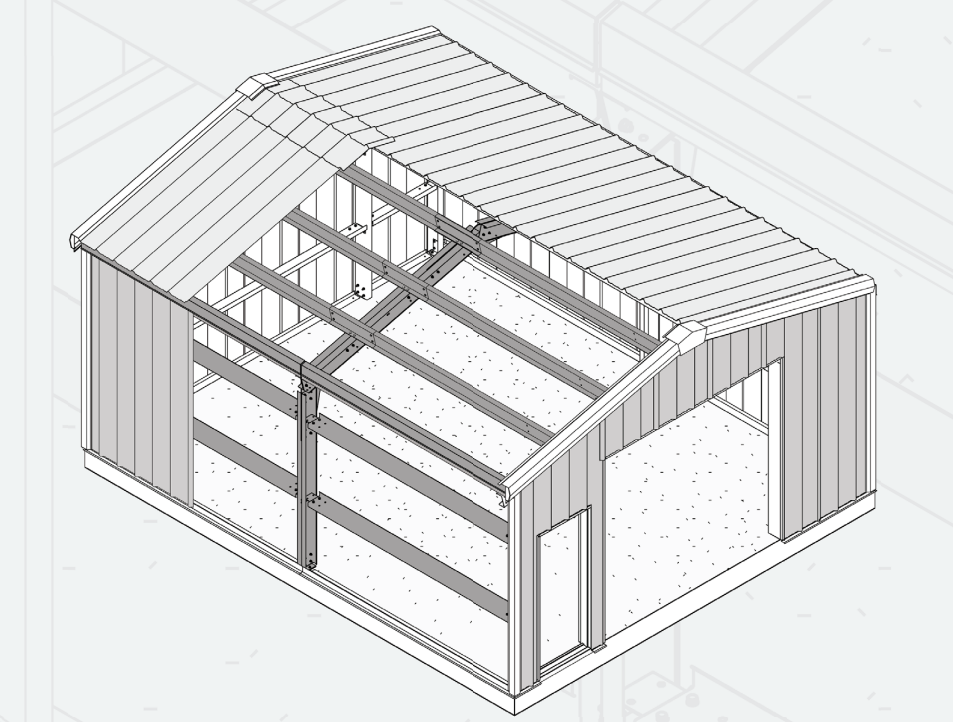 Centra™ Series Bolt-Up Steel Building - 24x30x10