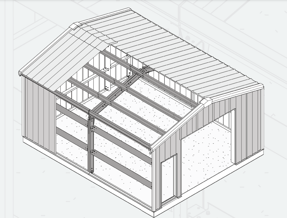 Centra™ Series Bolt-Up Steel Building - 24x30x12