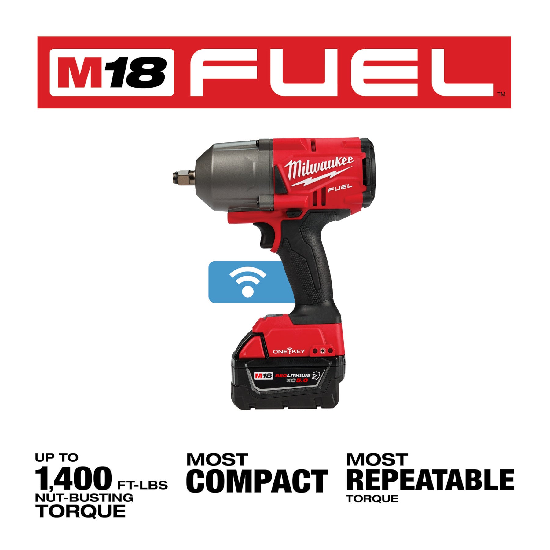 M18 FUEL™ w/ ONE-KEY™ High Torque Impact Wrench 1/2" Friction Ring Kit