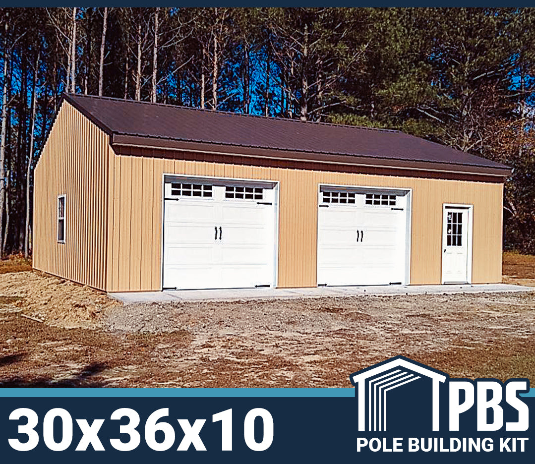 Oversized 2-Car Garage - 30x36x10