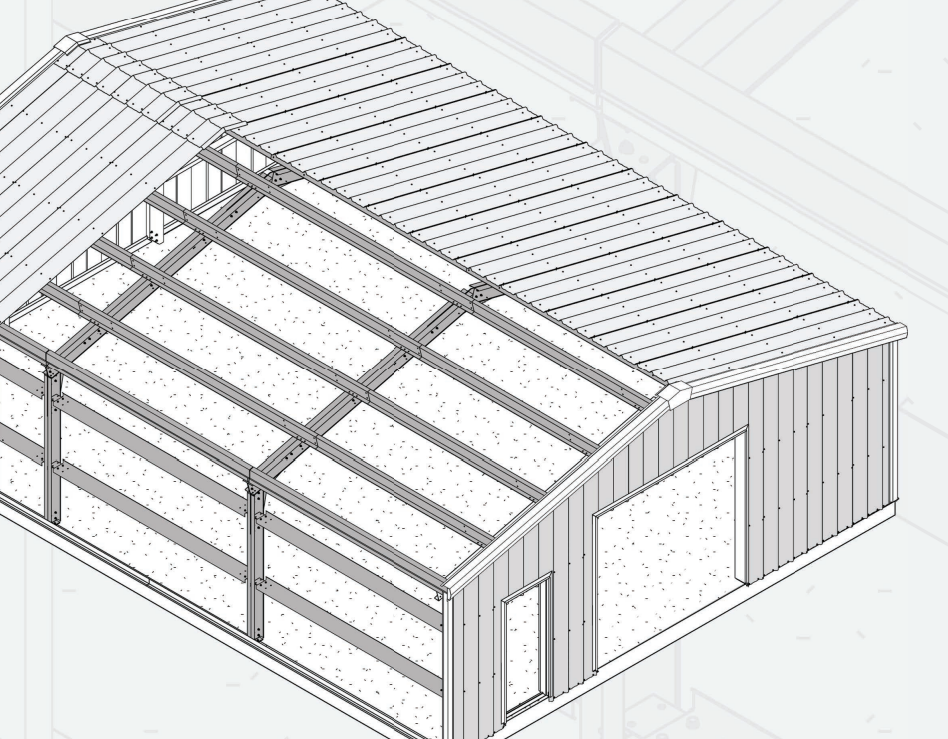 Centra™ Series Bolt-Up Steel Building - 30x40x10