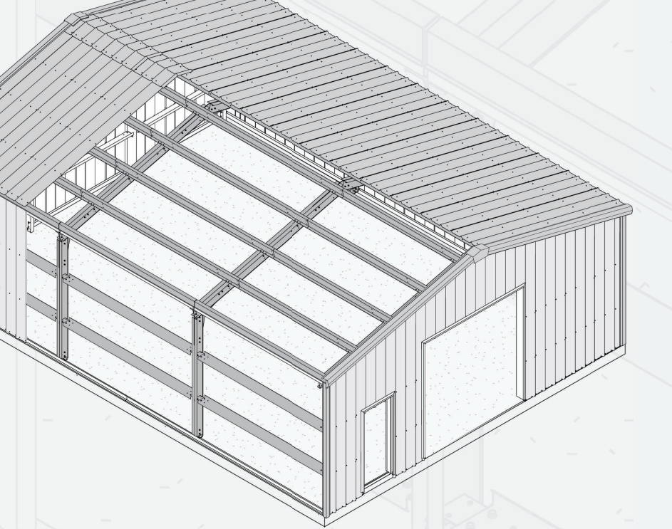Centra™ Series Bolt-Up Steel Building - 30x40x12