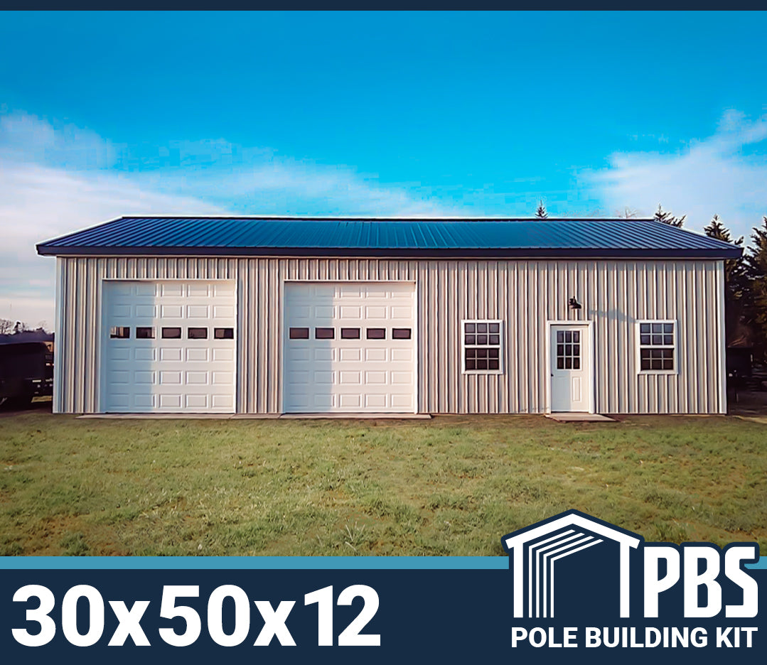 2-Car Garage w/ XL Shop - 30x50x12