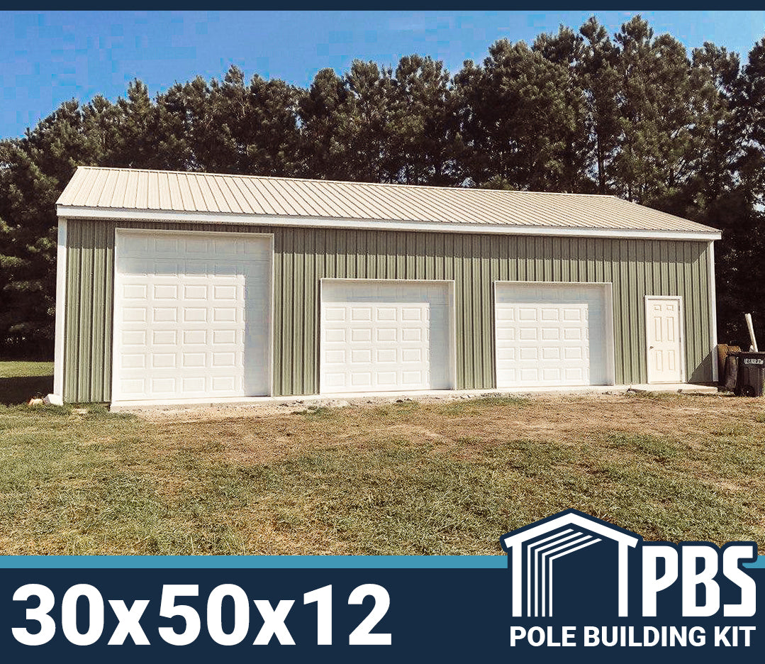 Oversized 3-Car Garage - 30x50x12