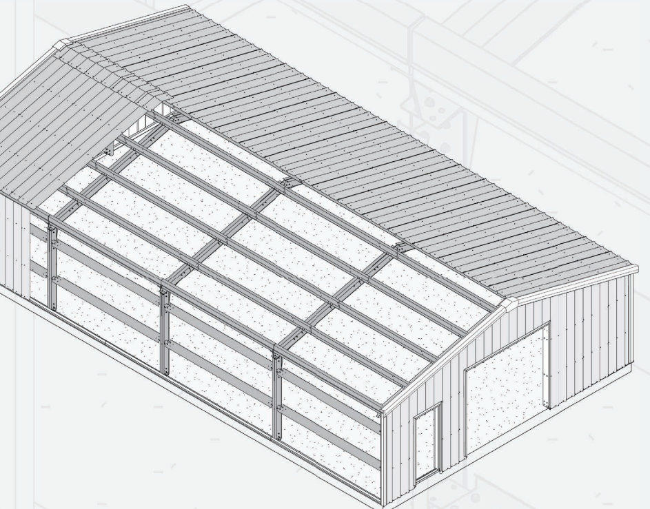 Centra™ Series Bolt-Up Steel Building - 30x52x10
