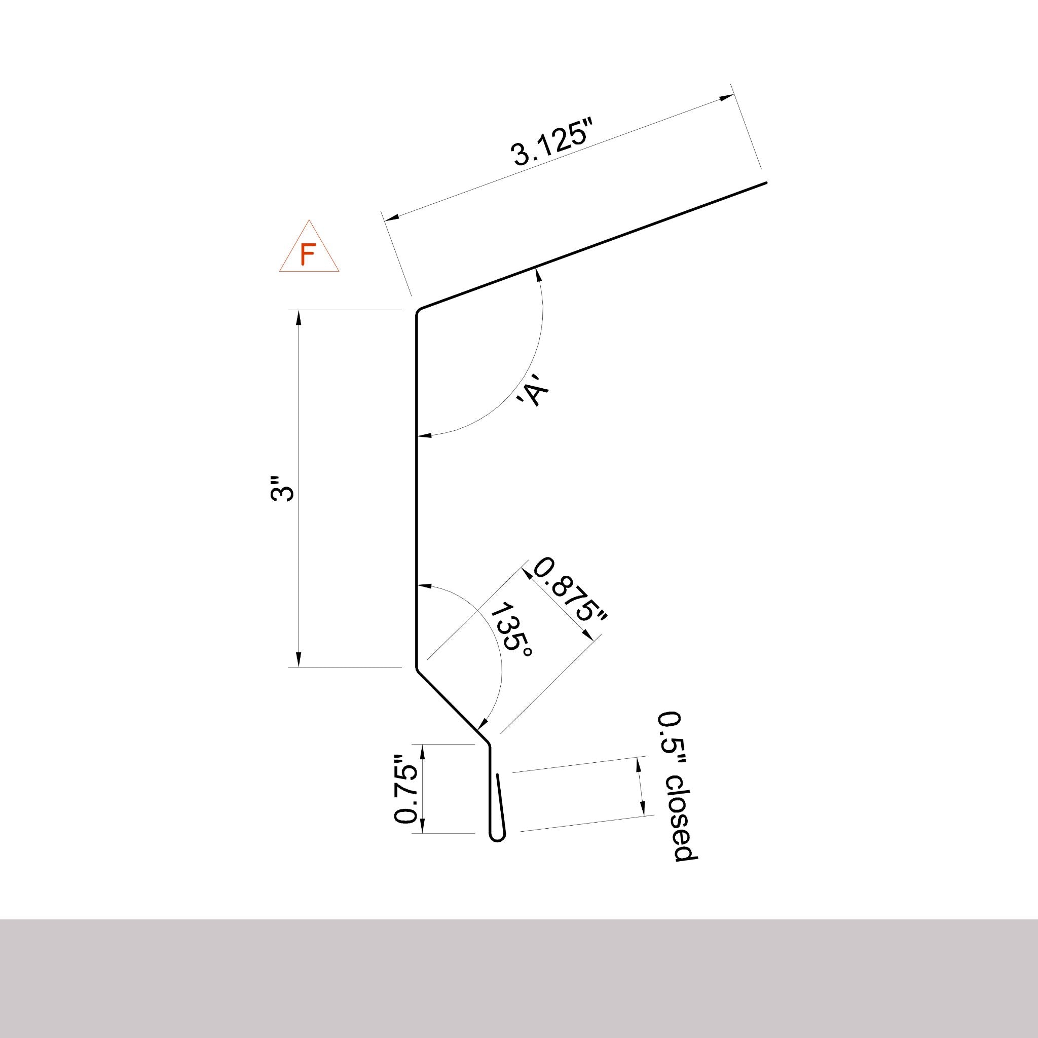 MasterRib® Eave Trim (Eave Molding) - 29ga - 10'2"