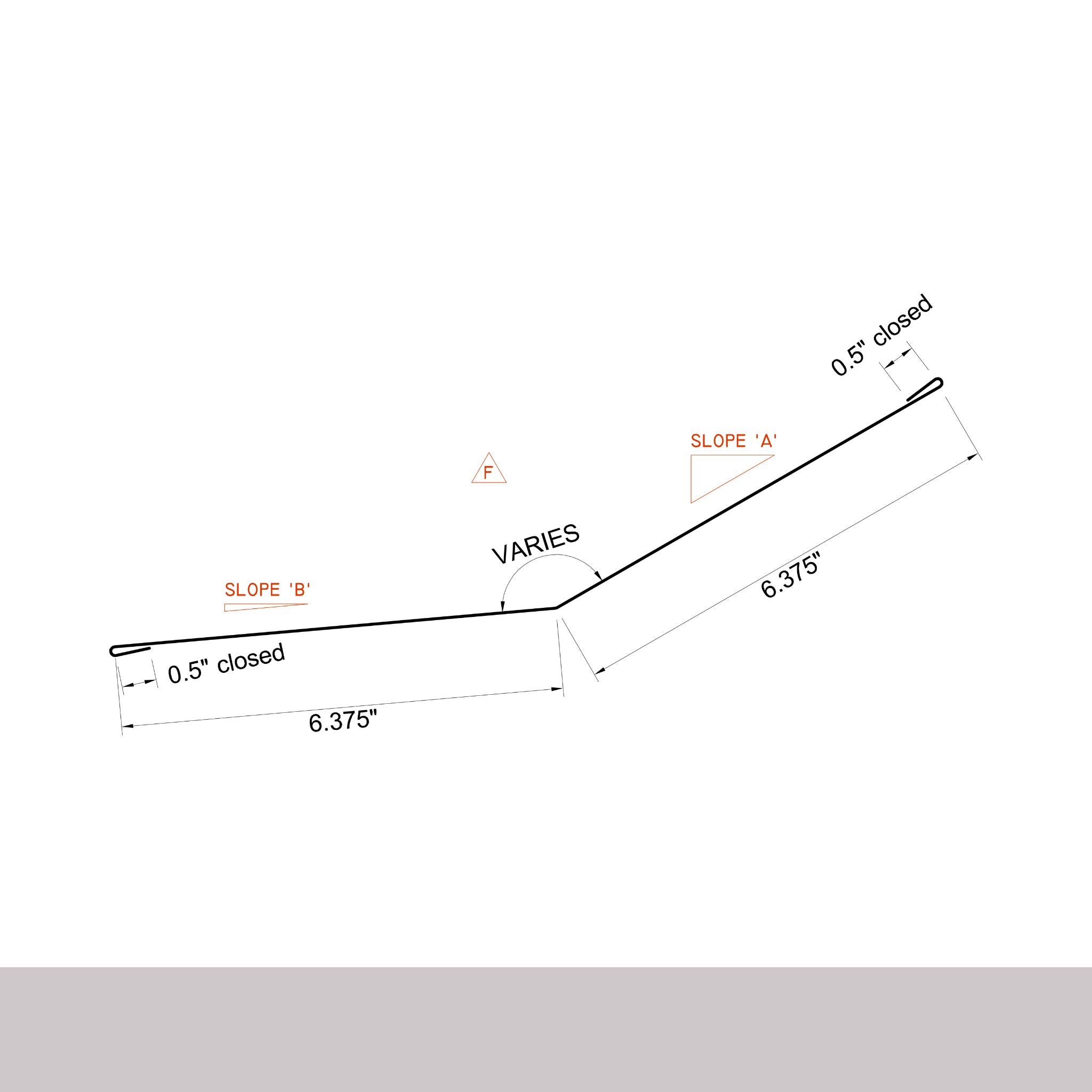 MasterRib® Slope Transition Flashing (Lower Gambrel Trim)