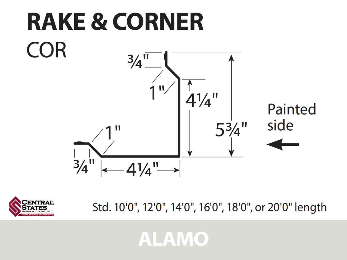 Rake & Corner - 29 ga. (Various Lengths)