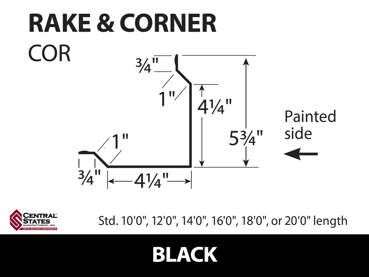 Rake & Corner - 29 ga. (Various Lengths)